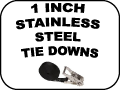 1 INCH STAINLESS STEEL TIE DOWNS