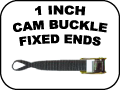 1 inch cam buckle fixed ends