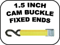 1.5 inch cam buckle fixed ends