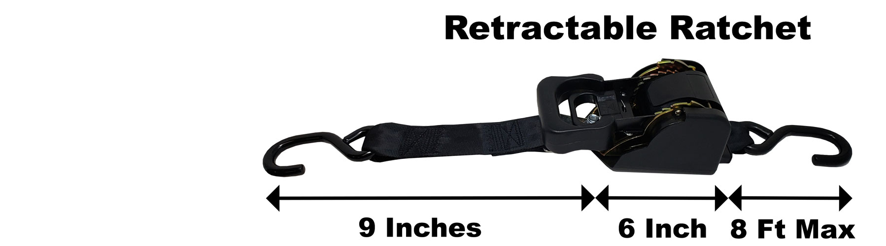 2 Inch Retractable Ratchet Straps 